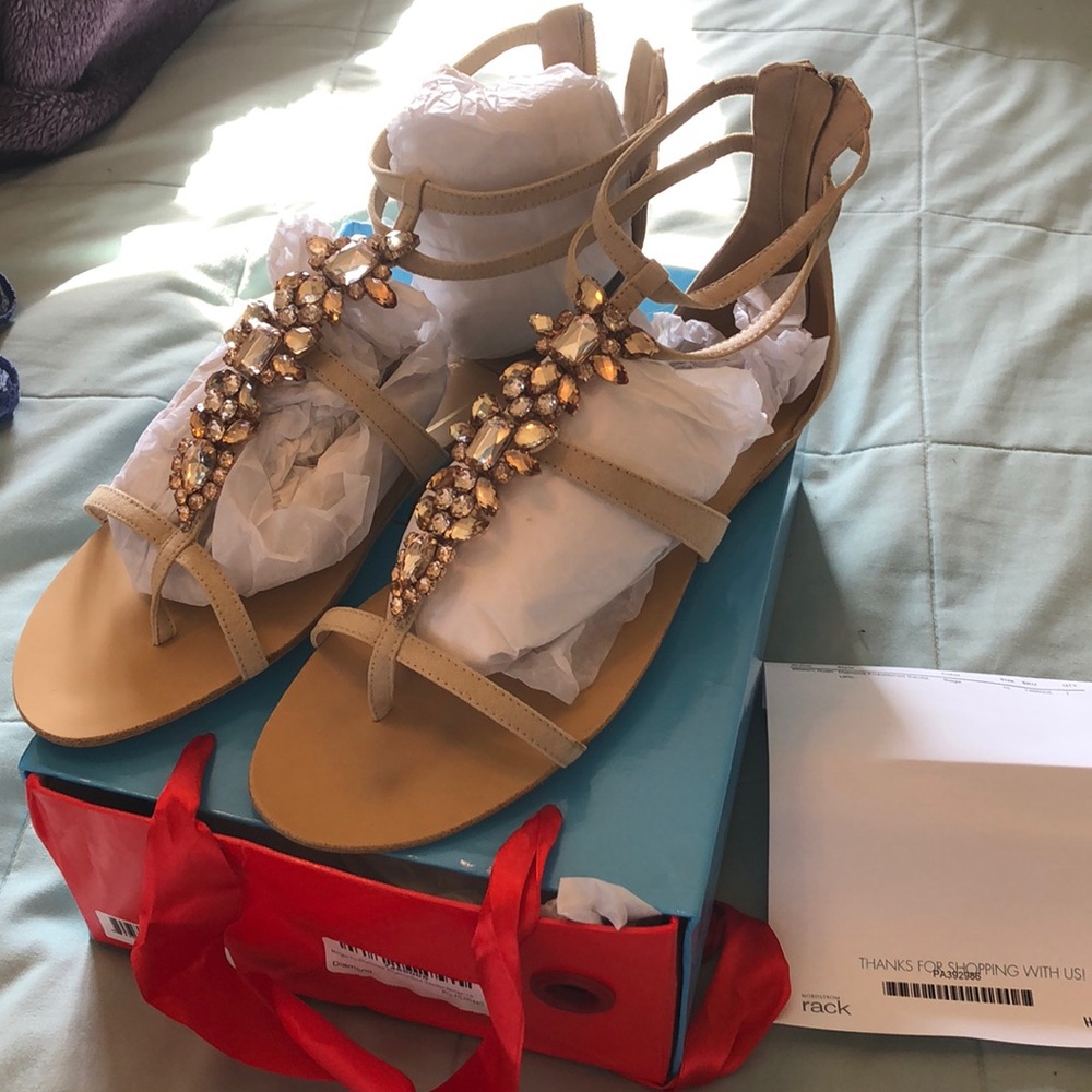 Modern rush sandals